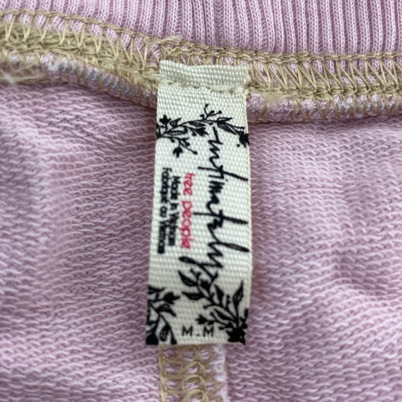 Free People NWT Cozy All Day Harem Leggings Joggers Drawstring Pink Medium New - Picture 7 of 10